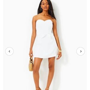 Kylo Lilly Pulitzer White Strapless romper Dress shorts